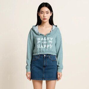 SALTY & HAPPY Beach Hoodie NWT MEDIUM